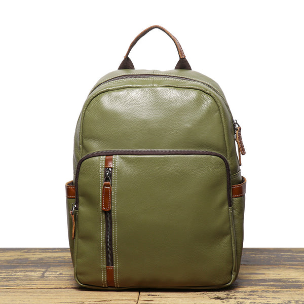 DEEPKEE original nubuck handmade full-grain genuine leather cowhide bag The Cowhide Travel Backpack #1788