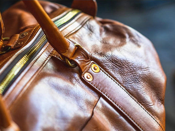 DEEPKEE original nubuck handmade full-grain genuine leather cowhide bag Weekender Bag LB6759