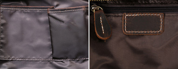 DEEPKEE original nubuck handmade full-grain genuine leather cowhide bag DEEPKEE Leather Side Bag 10 inches Messenger Bag P2112FS