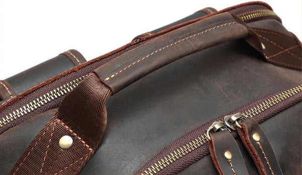 DEEPKEE original nubuck handmade full-grain genuine leather cowhide bag The Standard 15.6” Backpack #6597