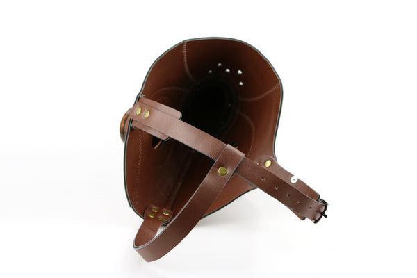 DEEPKEE original nubuck handmade full-grain genuine leather cowhide bag Steampunk Plague Doctor Bird Mask Long Nose Beak Halloween Costume #HG080