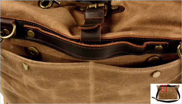 DEEPKEE original nubuck handmade full-grain genuine leather cowhide bag Fixed Gear Bags No.6060
