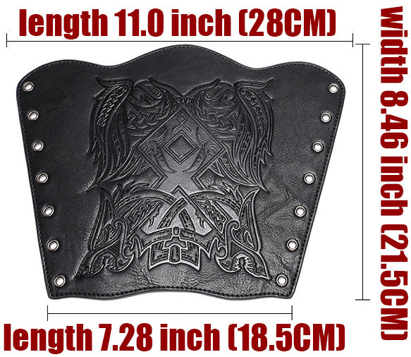 DEEPKEE original nubuck handmade full-grain genuine leather cowhide bag Nordic Viking Wristguard Medieval Renaissance COSPLAY Props Arm Guards FAS053