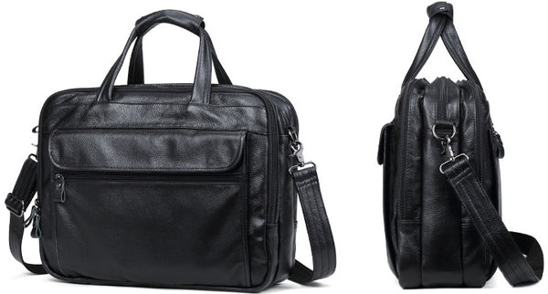 DEEPKEE original nubuck handmade full-grain genuine leather cowhide bag Deepkee Handicraft Leather Cowhide 15.6'' Briefcase Handbag #9912