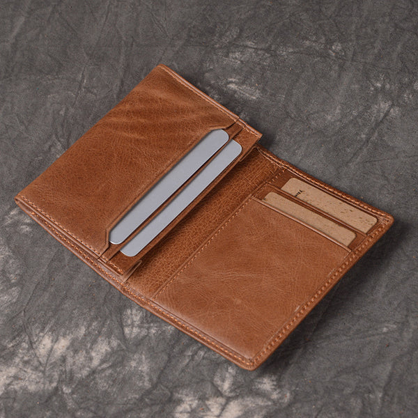 DEEPKEE original nubuck handmade full-grain genuine leather cowhide bag DEEPKEE LEATHER | Oil Litchi Grain Cowhide Wallet No.J030