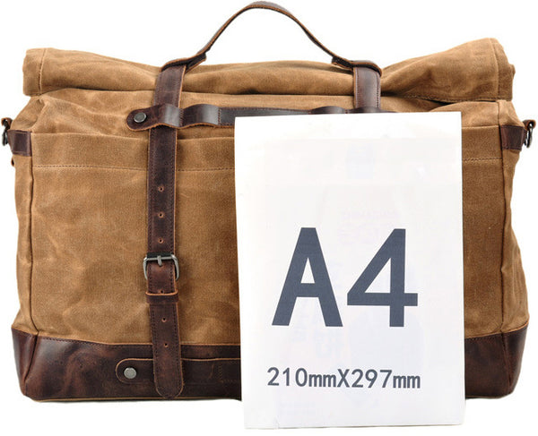 DEEPKEE original nubuck handmade full-grain genuine leather cowhide bag DEEPKEE ® Travel Duffle Bag a.k.a #5166