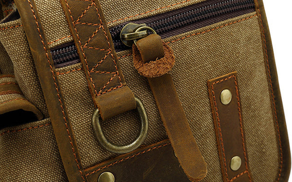 DEEPKEE original nubuck handmade full-grain genuine leather cowhide bag Outdoor Cycling Leg Bag #6001