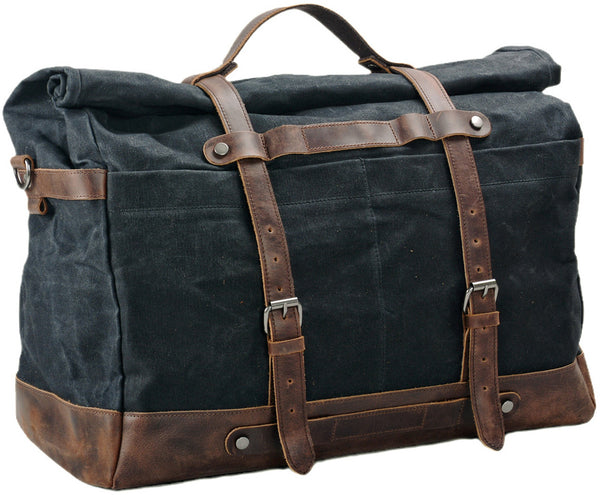 DEEPKEE original nubuck handmade full-grain genuine leather cowhide bag DEEPKEE ® Travel Duffle Bag a.k.a #5166