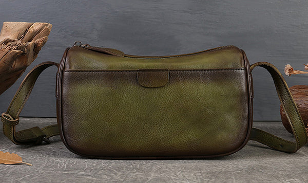 DEEPKEE original nubuck handmade full-grain genuine leather cowhide bag Unisex Leather Boston Bag No.9096