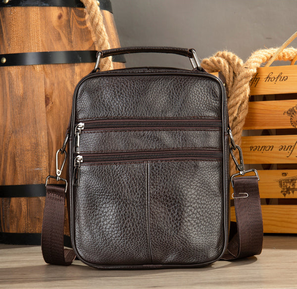 DEEPKEE original nubuck handmade full-grain genuine leather cowhide bag Genuine Leather Vintage Cowhide Crossbody Bag #6042