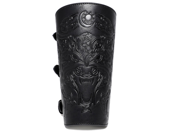 DEEPKEE original nubuck handmade full-grain genuine leather cowhide bag DEEPKEE Scandinavian Viking Style Embossed Armband FAS052