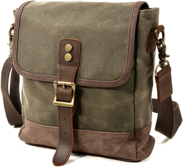 DEEPKEE original nubuck handmade full-grain genuine leather cowhide bag Deepkee HANDMADELeather Crossbody Sling Bag #6070