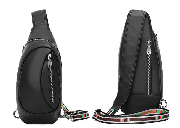 DEEPKEE original nubuck handmade full-grain genuine leather cowhide bag Deepkee Handcraft Cowhide Crossbody Sling Diagonal Bag #4022