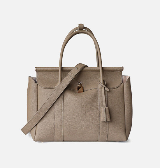 DEEPKEE original nubuck handmade full-grain genuine leather cowhide bag Loom bag L32 Grained Calfskin