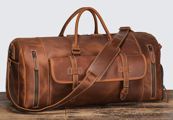 DEEPKEE original nubuck handmade full-grain genuine leather cowhide bag DEEPKEE HANDMADE | ADOLF LEATHER DUFFLE No.1188-1