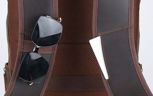 DEEPKEE original nubuck handmade full-grain genuine leather cowhide bag DEEPKEE WALKER LEATHER BACKPACK #3774