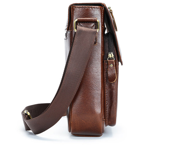 DEEPKEE original nubuck handmade full-grain genuine leather cowhide bag DEEPKEE handmade leather satchel #819