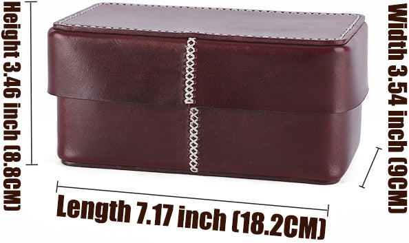 DEEPKEE original nubuck handmade full-grain genuine leather cowhide bag Jewelry Watch Leather Organizer #K067