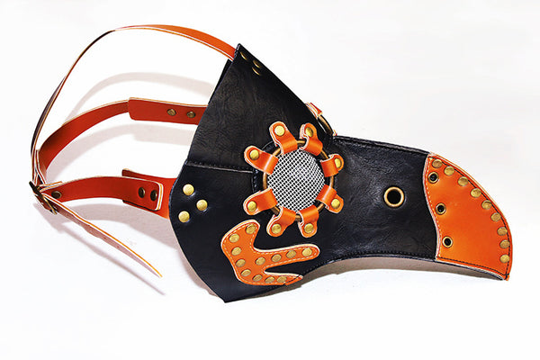 DEEPKEE original nubuck handmade full-grain genuine leather cowhide bag PLAGUE DR. STEAMPUNK #HG65007