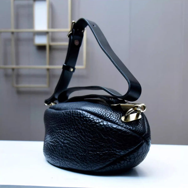 DEEPKEE original nubuck handmade full-grain genuine leather cowhide bag Fashionable Handmade Leather Chest Bag Sling Bag Sling Pack #604272