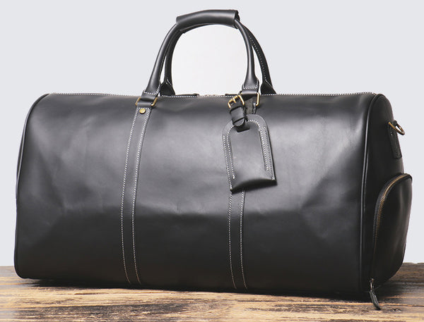 DEEPKEE original nubuck handmade full-grain genuine leather cowhide bag DEEPKEE HANDMADE LEATHER | Oz Oversized Duffle Bag No.30183