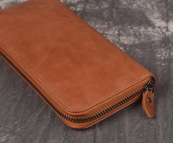 DEEPKEE original nubuck handmade full-grain genuine leather cowhide bag DEEPKEE HANDMADE | Archaize Oiled Leather Clutches No.3315_1