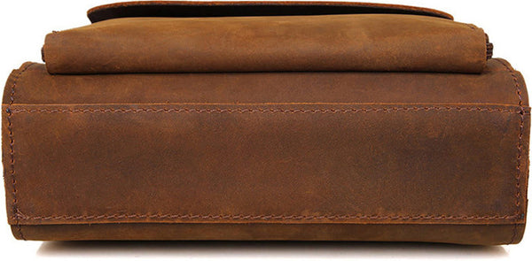 DEEPKEE original nubuck handmade full-grain genuine leather cowhide bag Crazy Horse Leather Crossbody Pack Messenger Bag #7055B