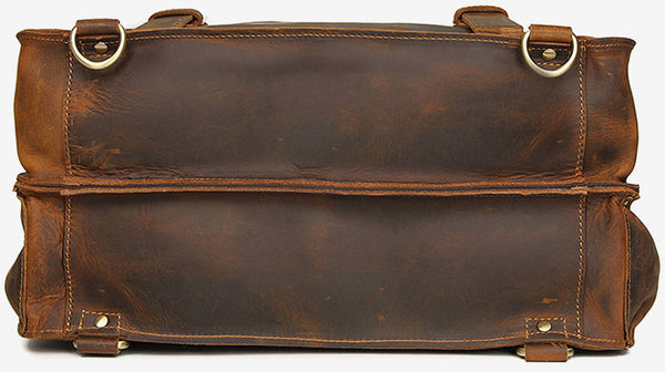 DEEPKEE original nubuck handmade full-grain genuine leather cowhide bag WILD CRAZY HORSE COWHIDE LEATHER BRIEFCASE #7370R