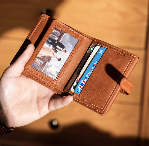 DEEPKEE original nubuck handmade full-grain genuine leather cowhide bag DIY Leather Wallet - Handmade Material Kit No.DC005