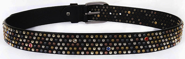 DEEPKEE original nubuck handmade full-grain genuine leather cowhide bag Small mushroom shaped glass nail rivet strip belt #211227