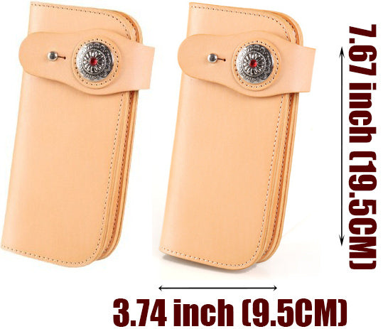 DEEPKEE original nubuck handmade full-grain genuine leather cowhide bag DEEPKEE Multi-pockets Tanned Leather Notecase Card Slots #BR5091