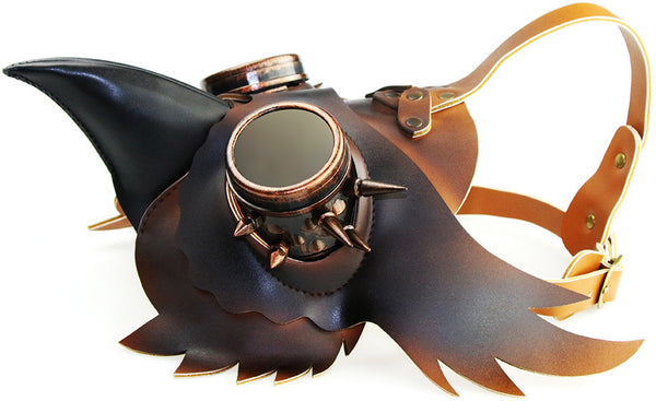 DEEPKEE original nubuck handmade full-grain genuine leather cowhide bag Steampunk style Halloween dress-up bar creative prop #HG091
