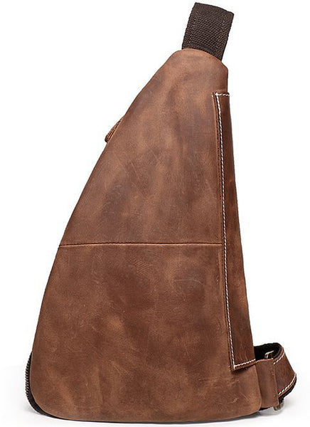 DEEPKEE original nubuck handmade full-grain genuine leather cowhide bag Theodoric Sports shoulder bag No.J090
