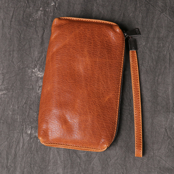 DEEPKEE original nubuck handmade full-grain genuine leather cowhide bag DEEPKEE LEATHER | Soft Cowhide Wallet No.1989