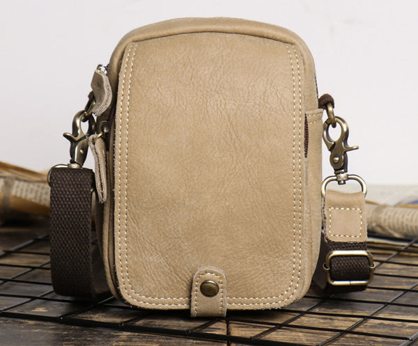 DEEPKEE original nubuck handmade full-grain genuine leather cowhide bag 2 in 1 Shoulder Bag,Genuine Leather Crossbody Waist Belt Bag No.8133