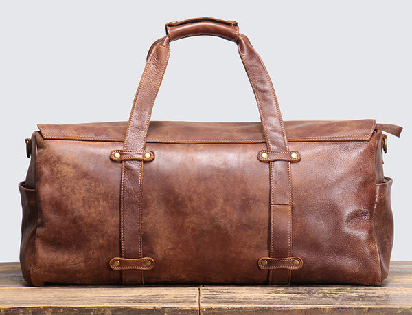 DEEPKEE original nubuck handmade full-grain genuine leather cowhide bag Marty Nubuck Duffle Bag No.S1618