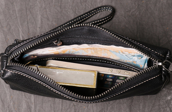 DEEPKEE original nubuck handmade full-grain genuine leather cowhide bag DEEPKEE LEATHER | Soft Cowhide Wallet No.1989