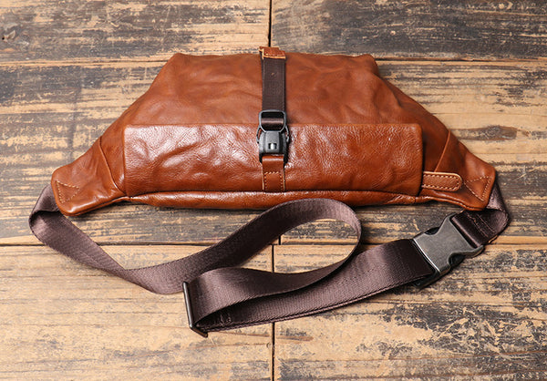 DEEPKEE original nubuck handmade full-grain genuine leather cowhide bag Charlie Cross-body Backpack No.30297
