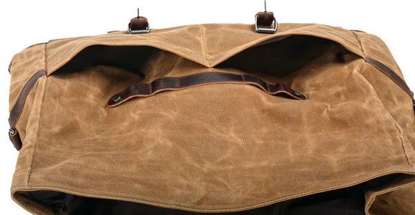 DEEPKEE original nubuck handmade full-grain genuine leather cowhide bag DEEPKEE ® Travel Duffle Bag a.k.a #5166