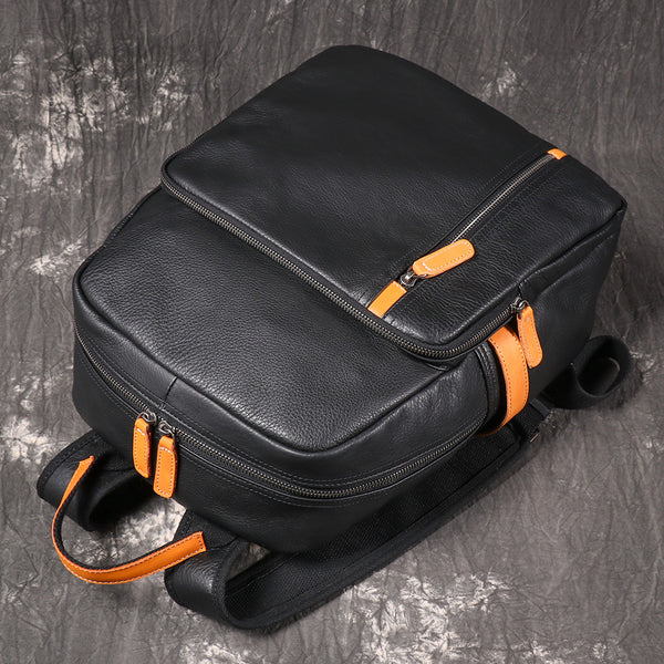 DEEPKEE original nubuck handmade full-grain genuine leather cowhide bag The Cowhide Travel Backpack #1788