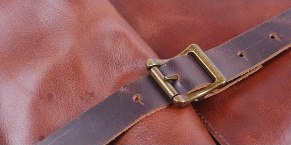 DEEPKEE original nubuck handmade full-grain genuine leather cowhide bag Deepkee Handmade Leather Outdoor Roll-Top Backpack #5141