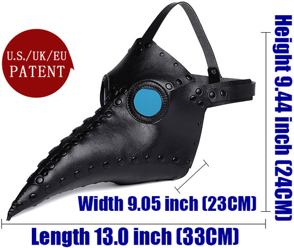 DEEPKEE original nubuck handmade full-grain genuine leather cowhide bag Deepkee Plague Doctor Bird Mask Headgear Novelty Masks #FPBM080