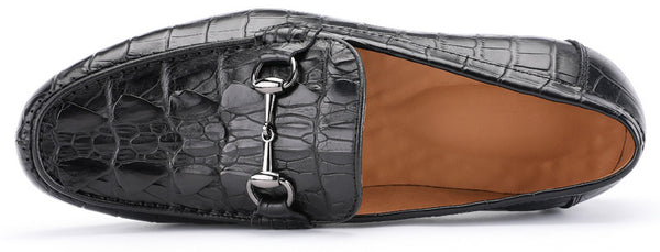 DEEPKEE original nubuck handmade full-grain genuine leather cowhide bag Handmade Crocodile Gommino Mens 6007-1