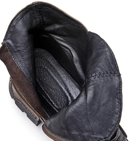 DEEPKEE original nubuck handmade full-grain genuine leather cowhide bag DEEPKE Leather Black Shoes Mens Shoes 209010