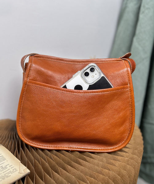 DEEPKEE original nubuck handmade full-grain genuine leather cowhide bag Leather Saddle Satchel Bag #1109