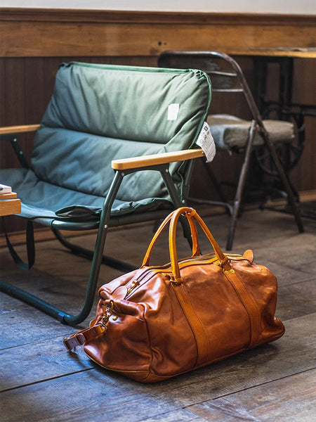 DEEPKEE original nubuck handmade full-grain genuine leather cowhide bag Weekender Bag LB6759