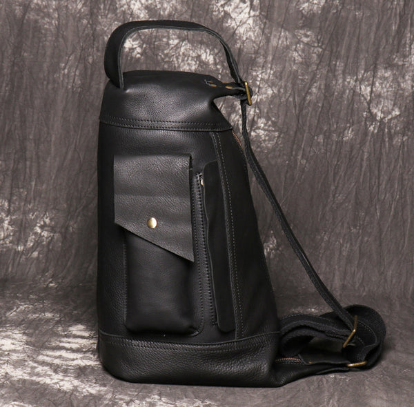 DEEPKEE original nubuck handmade full-grain genuine leather cowhide bag San Francisco 49ers Mountaineering bag No.30149