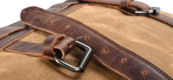 DEEPKEE original nubuck handmade full-grain genuine leather cowhide bag DEEPKEE ® Travel Duffle Bag a.k.a #5166