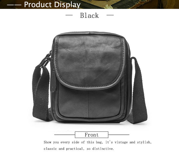 DEEPKEE original nubuck handmade full-grain genuine leather cowhide bag The Coarse Compact Vintage Leather Crossbody Bag #632-1