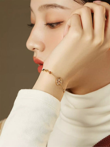 DEEPKEE original nubuck handmade full-grain genuine leather cowhide bag Vintage Temperament Bracelet #45869